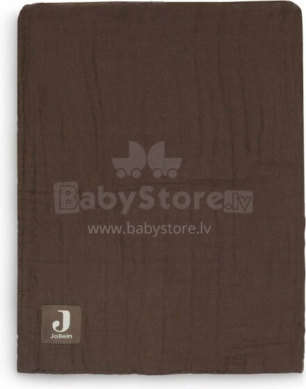 Jollein Cradle Wrinkled Cotton Art.523-511-66043 Chestnut - Antklodė kūdikiui 75x100cm