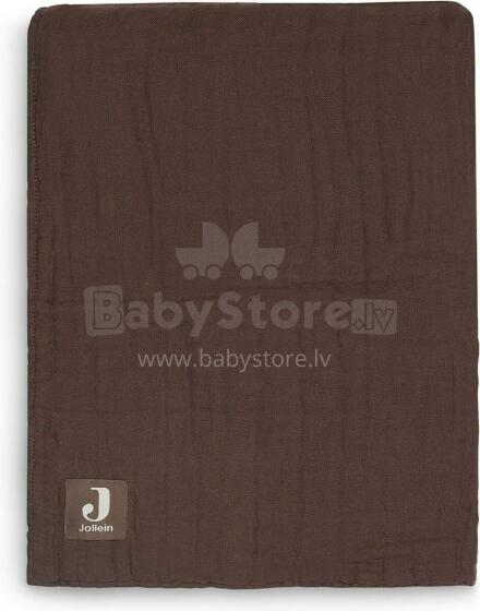 Jollein Cradle Wrinkled Cotton Art.523-511-66043 Chestnut - Bērnu sega (sedziņa) 75x100сm