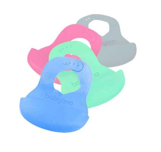 BabyOno Art.835 Priekšautiņš silikona ar kabatiņu,1 gab.