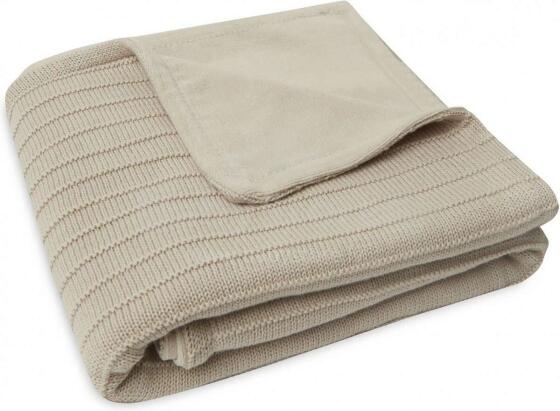 Jollein Cot Pure Knit Art.517-522-67011 Nougat/Velvet GOTS - Dabīgas kokvilnas plediņš bērniem, 100x150cm