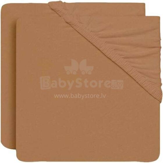 Jollein Jersey Art.2511-507-00103 Biscuit palags ar gumiju 60x120cm