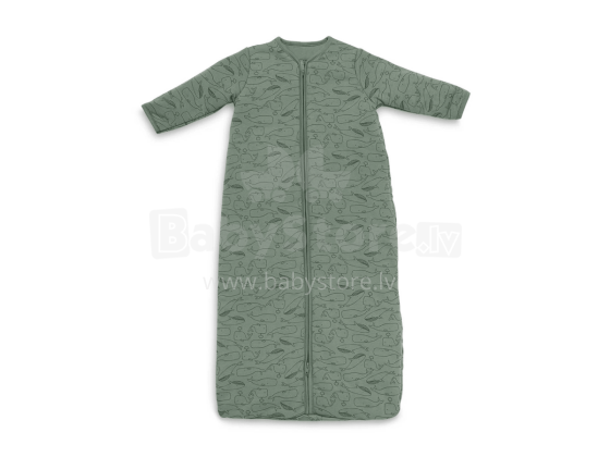 Jollein 4-seasons Art.014-548-65362 Whales Ash Green - спальный мешок с рукавами 70см