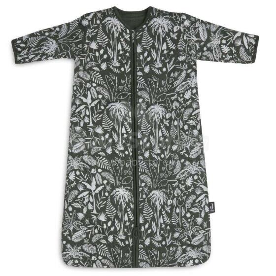 Jollein 4-seasons Art.014-541-66073 Botanical Leaf Green - спальный мешок с рукавами 90см