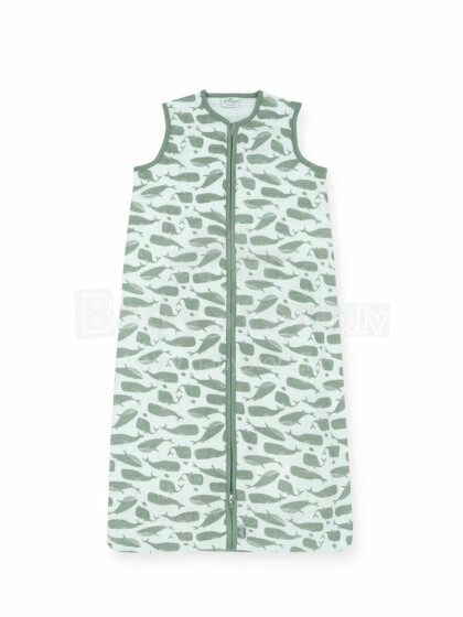 Jollein Muslin Whales Ash Green Art.048-529-65362 - детский спальный мешок 110см