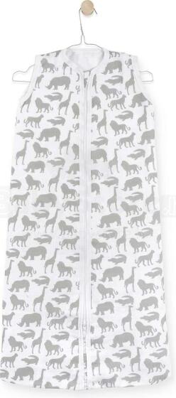 Jollein Safari Stone Grey Art.048-510-65200 - kokvilnas guļammaisiņš  70cm