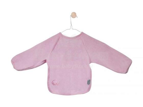 Jollein Bib Light Pink Art.029-567-00077  Bērnu lacīte / priekšautiņš  frote ar piedurknēm