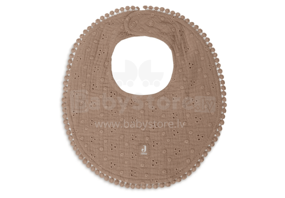 Jollein Bib Rond Embroidery Biscuit Art.029-537-66068 - Детский слюнявчик