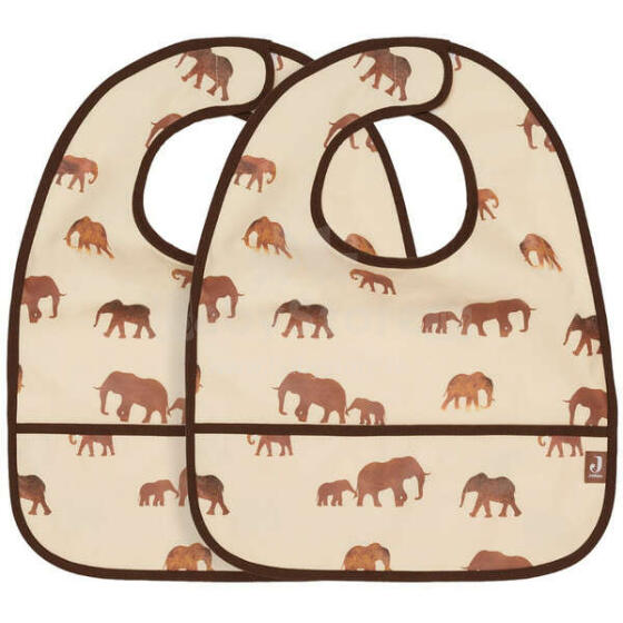 Jollein Terry Bib Waterproof Art.029-864-66029 Savannah - Детский слюнявчик средний влагоустойкий,2 шт