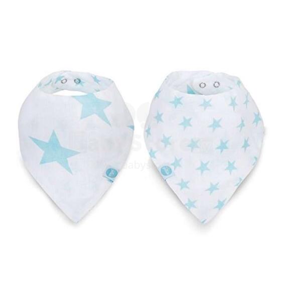 Jollein Bandana Bib Little Star Art.029-868-65027 Lacīte / Priekšautiņš / auduma lakatiņš (2 gb.)