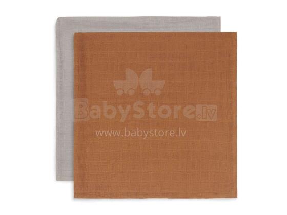 Jollein Bamboo Cotton Art.435-852-00092 Caramel Augstākās kvalitātes ietīšanas autiņš no bambusa,2 gb. (115x115 cm)
