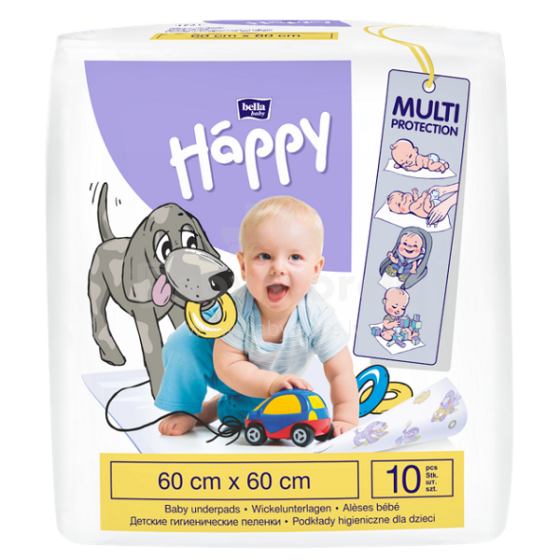 Happy Art. BB-091-6010-001 Пеленки одноразовые впитывающие 10 шт.  (60x60 см)