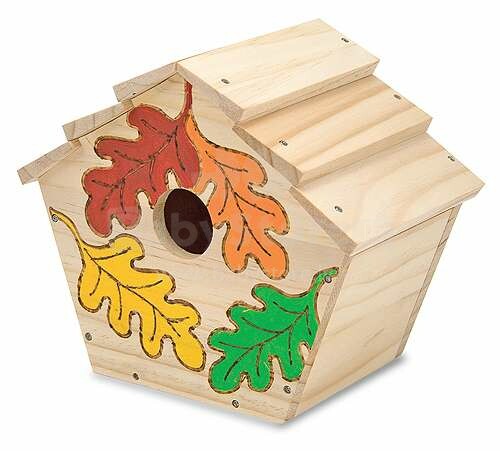 Melissa&Doug Build-Your-Own Birdhouse Art.13101 Koka ligzdošanas kaste
