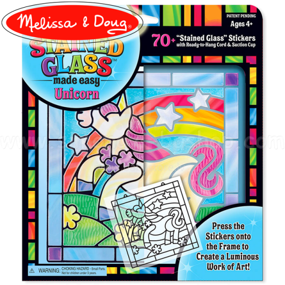 Melissa&Doug Stained Glass Unicorn Art.19299 Набор Витраж-Мозайка