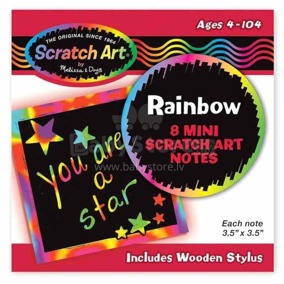 Melissa&Doug Mini Notes Rainbow Art.15931 Komplekts Dzelums