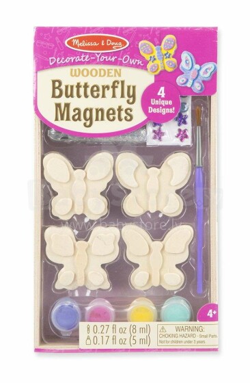 Melissa&Doug Butterfly Magnets Art.19515 Набор для творчества-Раскрась сам