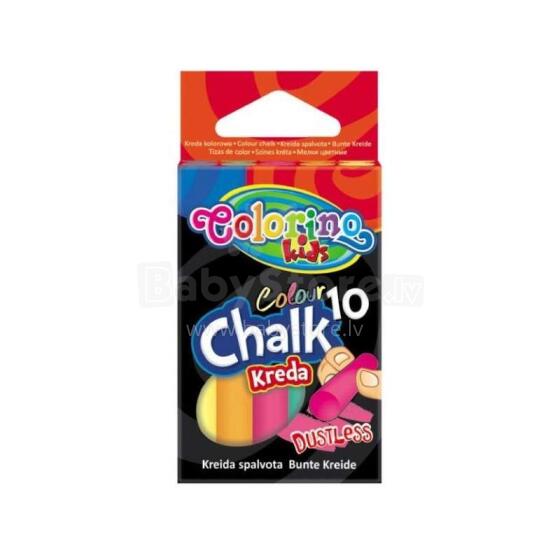 Multi Coloured Chalk  Art.33152 Krāsainie klasiskie kritiņi - iepakojums 10 gb.