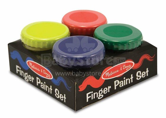 Melissa&Doug Finger Paint Set Art.14146 Pirkstu krāsas, 4gab.