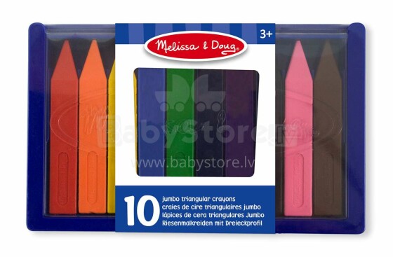 Melissa&Doug  Crayons Art.14148   värvilised värvipliiatsid 10 tk.