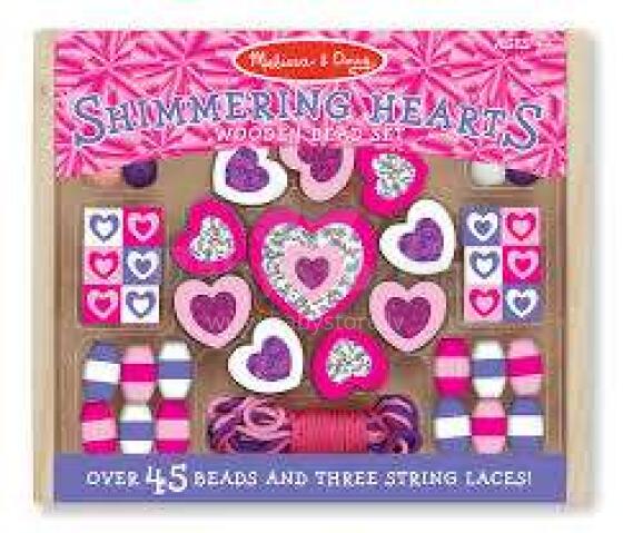 Melissa&Doug  Beads Sets Art.19495 Koka pērlītes