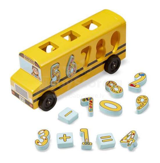 Melissa&Doug Number Bus  Art.19398  Деревянный развивающий Автобус