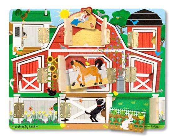 Melissa&Doug Magnetic Farm Art.14592 Koka dēlis ar lodziņiem