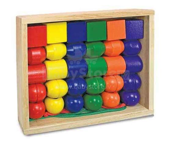 Melissa&Doug Primary Beads Art.10544 Lielu kreļļu komplekts