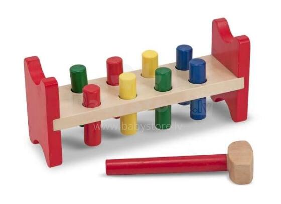 Melissa&Doug Pound Peg Art.10496  Koka rotaļa ar āmuru