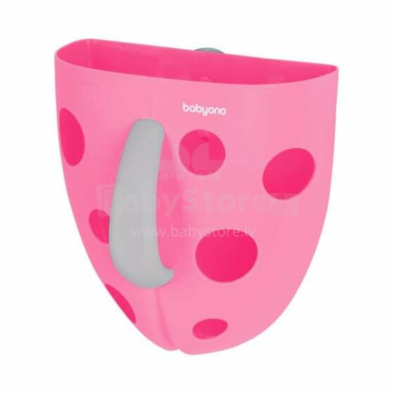 Babyono Art.262 Pink/Grey Кувшин для собирания и хранения игрушек в ванной