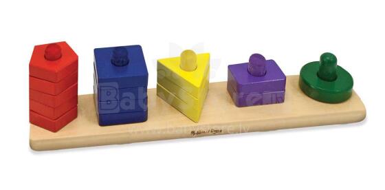 Melissa&Doug Sort Board   Art.10379 Развивающая деревянная игрушка 'Геометрические фигуры'
