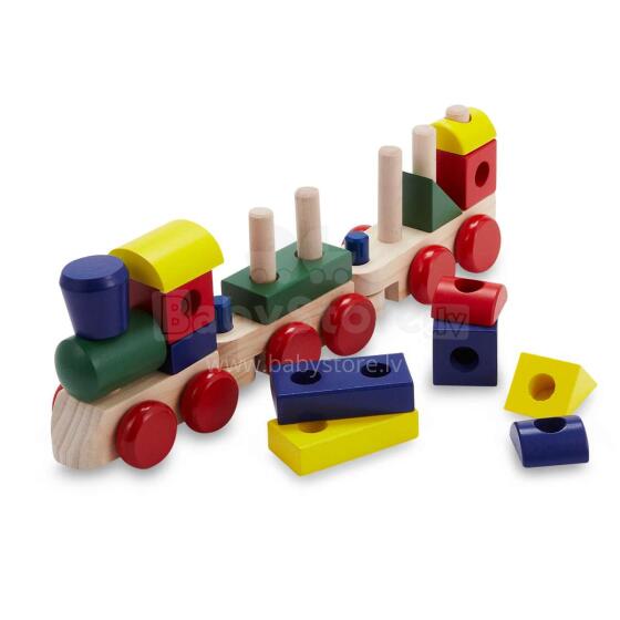 Melissa&Doug Stacking Train Art.10572  Деревянный паравозик с фигурами