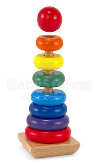 Melissa&Doug Rainbow Stacker Art.10576  Деревянная пирамидка
