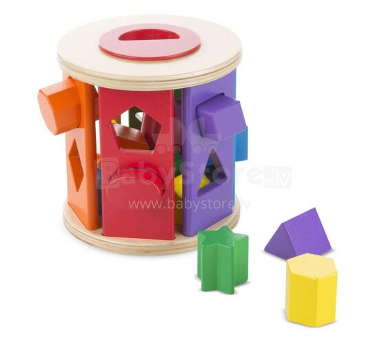 Melissa&Doug Shape Sorter Art.19041 Koka rotaļlieta ar figūrām