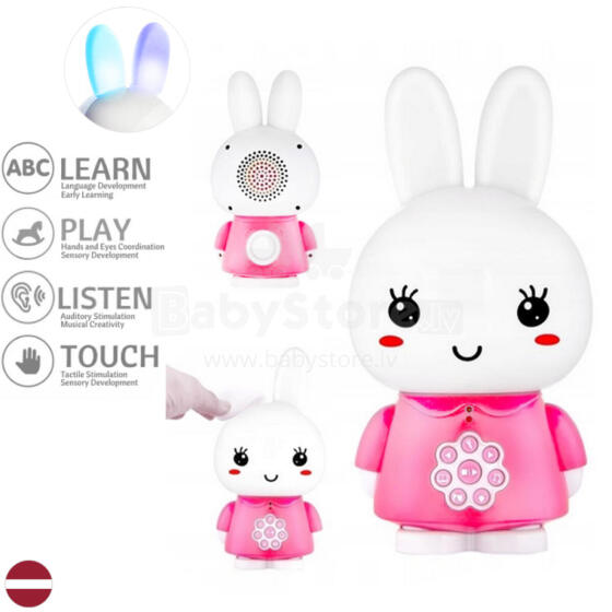 Alilo Art.G6 Pink LV – Interactive Educational Music Player/Night Light for Children from 0 Months with Latvian Voice