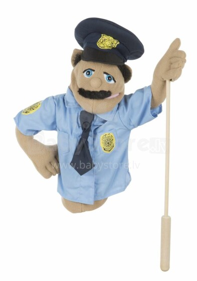 Melissa&Doug Puppets Police Art.12551  Kvaliteetne pehme mänguasja nukk käes