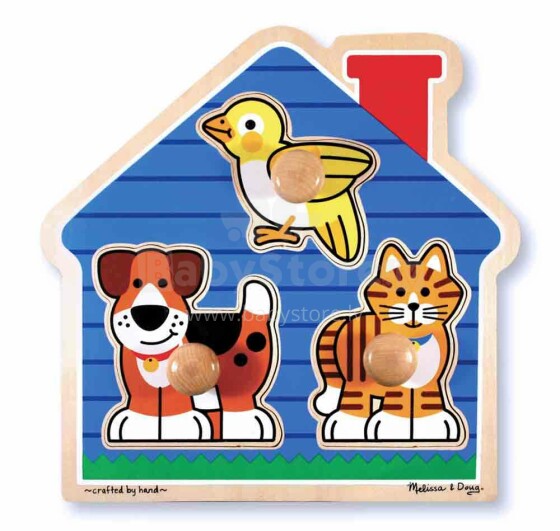 Melissa&Doug Puzzles Pets Art.12055  Деревянный пазл для малышей