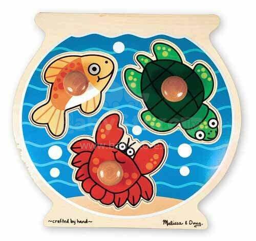 Melissa&Doug Puzzles Fish Art.12056  Puidust puzzle