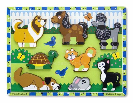 Melissa&Doug Puzzles Pets Art.13724  Деревянный пазл для малышей