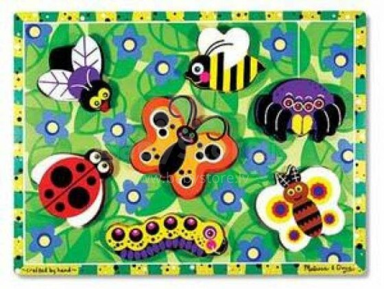 Melissa&Doug Puzzles Insects  Art.13729  Деревянный пазл для малышей Жуки