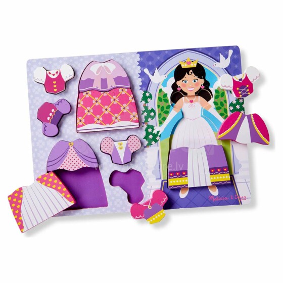 Melissa&Doug Puzzles Dress Up Princess  Art.19021 Koka puzle mazuļiem Princese