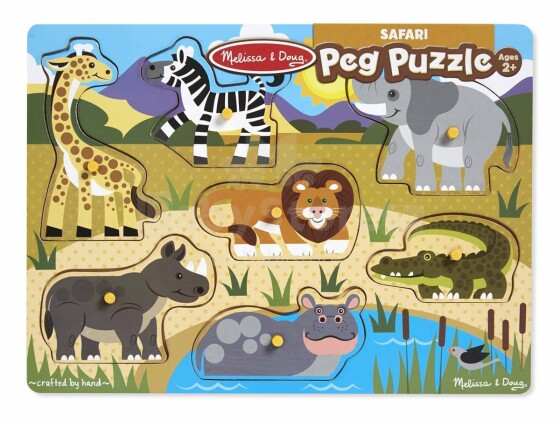 Melissa&Doug Puzzles Safari Art.19054 Koka puzle mazuļiem Safari