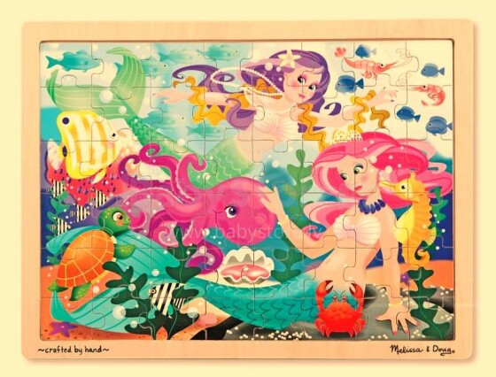 Melissa&Doug Jigsaw Puzzles Mermaid Art.12911  Деревянный развивающий пазл