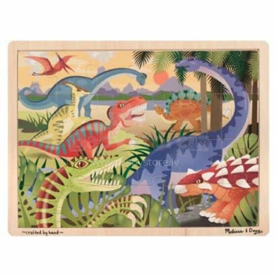 Melissa&Doug  Jigsaw Puzzles Dinosaurs Art.19066   Puust arendav puzzle