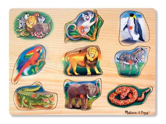 Melissa&Doug Sound Puzzles Zoo Art.10269 Koka muzikāla puzle