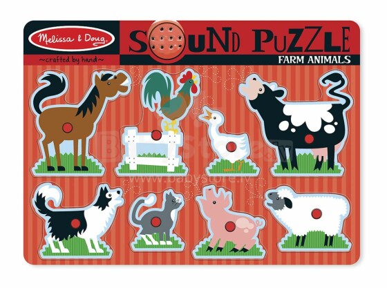 Melissa&Doug Sound Puzzles Farm Art.10726 Koka muzikāla puzle