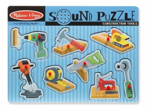 Melissa&Doug Sound Puzzles Construction Art.10733 Koka muzikāla puzle