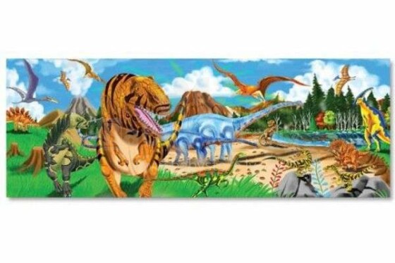 „Melissa & Doug“ grindų galvosūkių dinozaurų art. 10442 grindų galvosūkių kilimėlis (48 vnt.)