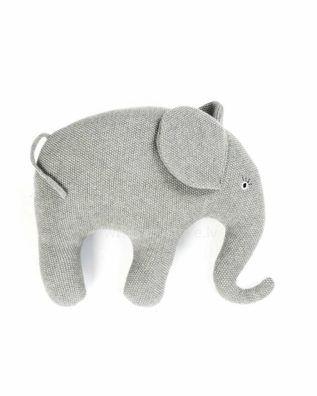 Smallstuff Knitted Cushion Grey Elephant Art.40044-1 100% puuvillast valmistatud dekoratiivpolster