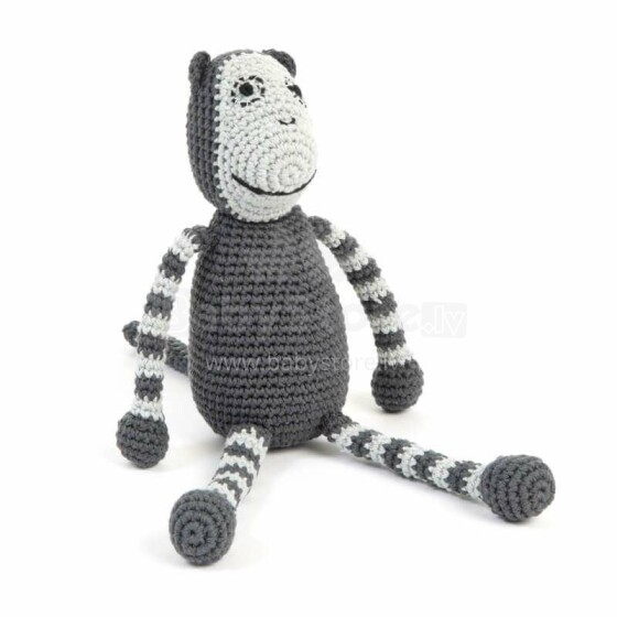 Smallstuff  Crochet Monkey Art.40000-02  Kootud laste mänguasi on valmistatud looduslikust bambusest