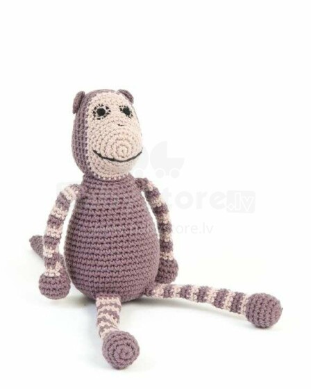 Smallstuff  Crochet Monkey Art.40000-03  Mīkstā adīta rotaļlieta no dabiska bambusa,32cm