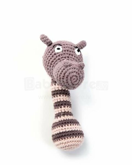 Smallstuff Crochet Maracas Hippo Art.40005-20 Kootud Baby Rattle